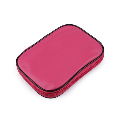 Sada kovových háčků a pomůcek na háčkování v pouzdře (Balení 1 sada, Varianta pink)