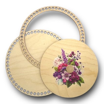 229835 sada na kosik s prstencem a vikem 23 cm fialove kvety