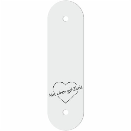HANDMADE 90x25mm vrch bila