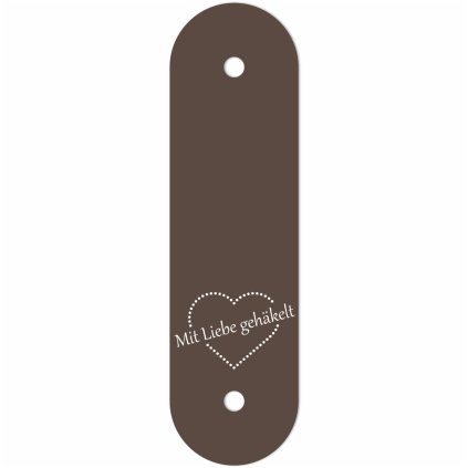 HANDMADE 90x25mm vrch hneda