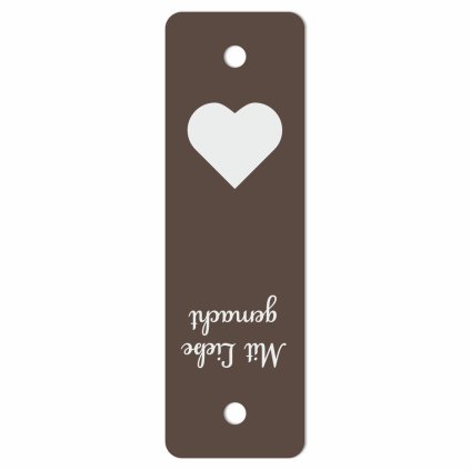 HANDMADE 80x25mm spodek hneda