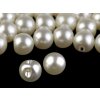 Perlen zum Annähen / Perlen Knöpfe Ø10 mm (Varianta 1 perlmutt-weiß, Balení 20 Stück)