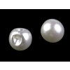 Perlen zum Annähen / Perlen Knöpfe Ø14 mm (Varianta 1 perlmutt-weiß, Balení 10 Stück)