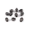 Endstück aus Metall für Kordel/Verzierung Schädel, Ø 4 mm (Varianta Nickel schwarz, Balení 2 Stück)