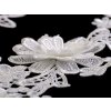 Spitzenapplikation / Spitzeneinsatz 3D 10x28 cm (Varianta 1 weiß, Balení 2 Stück)