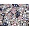 Wachsperlen aus Glas bunter Mix Ø4-12mm (Varianta 4 Mix, Balení 50 Gram)