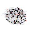 Geschliffene und feuerpolierte Glasperlen, Mischung, 2. Wahl (Varianta 2 schwarz, Balení 50 Gram)