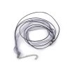 Lederschnur mit Edelstahlkarabiner Länge 43 cm mehrreihig (Varianta 1 weiß, Balení 2 Stück)