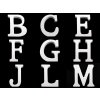 Holzdekoration ABC Buchstaben (Varianta 2 "B" schneeweiß, Balení 1 Stück)