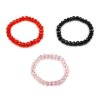 Armband elastisch mit geschliffenen Perlen (Varianta 8 (26) schwarz, Balení 1 Stück)
