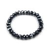 Armband elastisch mit geschliffenen Perlen (Varianta 8 (26) schwarz, Balení 1 Stück)