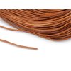 Rundes Lederband, Ø 2 mm, Meterware (Varianta 1 Cognac-braun matt, Balení 1 m)