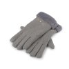 Handschuhe für Mädchen mit Kunstpelz, gefüttert, Touchscreen-fähig (Varianta 1 hell-grau, Balení 1 Paar)