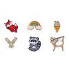 Holz Brosche Fuchs, Hund, Faultier, Waschbär, Einhorn (Varianta 1 rot Fuchs, Balení 1 Stück)
