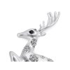 Brosche mit geschliffenen Steinchen Hirsch (Varianta silber hell, Balení 1 Stück)