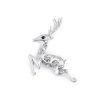 Brosche mit geschliffenen Steinchen Hirsch (Varianta silber hell, Balení 1 Stück)