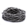 Elastische Armbänder mit Rocailles und geschliffenen Perlen - 18 Stk. Set (Varianta 1 Silber, Balení 1 Set)
