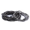 Elastische Armbänder mit Rocailles und geschliffenen Perlen - 18 Stk. Set (Varianta 1 Silber, Balení 1 Set)