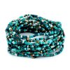 Set flexible Armbänder aus Rocailles 12 Stk. (Varianta 2 (12ks) ruby türkis, Balení 1 Set)