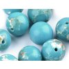 Synthetischer türkisfarbener Ozean-Jaspis, Mineralperlen, Ø 8 mm (Varianta 2 Türkis, Balení 12 Stück)