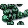 Synthetischer Malachit, Mineralperlen, Ø 8 mm (Varianta Malachit, Balení 10 Stück)