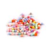 Kunststoffperlen matt, gummierte Oberfläche, Ø 6 mm (Varianta Mix, Balení 20 g)