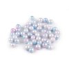 Kunststoffperlen mit Meerjungfrau-Effekt, Ø 8 mm (Varianta 1 hell-créme, Balení 20 g)