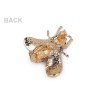 Brosche mit geschliffenen Steinchen und Perle Biene (Varianta 1 Crystal Platine, Balení 1 Stück)