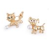 Brosche mit geschliffenen Steinchen Hund (Varianta 1 dunkel-gold, Balení 1 Stück)