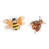 Brosche Wespe, Fliege (Varianta 1 orange-gelb, Balení 1 Stück)