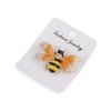 Brosche Wespe, Fliege (Varianta 1 orange-gelb, Balení 1 Stück)