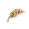 Brosche mit geschliffenen Steinchen Ähre (Varianta 1 gold, Balení 1 Stück)