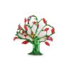Brosche mit geschliffenen Steinchen Lebensbaum (Varianta grün, Balení 1 Stück)