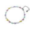 Knöchelkette aus Edelstahl (Varianta 1 Multicolor Blüten, Balení 1 Stück)