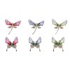 Brosche mit geschliffenen Steinchen Libelle, Schmetterling (Varianta 1 rosa Libelle, Balení 1 Stück)