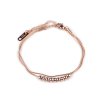 Schlangenarmband aus Edelstahl zweireihig (Varianta 2 rosagold, Balení 1 Stück)