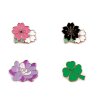 Brosche/Pin Blume, Vierblatt (Varianta 1 pink Blüten, Balení 1 Stück)