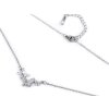 Halskette aus Edelstahl Schmetterlinge mit geschliffenen Steinchen (Varianta Crystal silber, Balení 1 Stück)