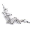 Halskette aus Edelstahl Schmetterlinge mit geschliffenen Steinchen (Varianta Crystal silber, Balení 1 Stück)