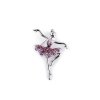 Brosche mit geschliffenen Steinchen Ballerina (Varianta 1 Amethyst, Balení 1 Stück)