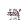 Brosche Rentiere auf Schlittschuhen, Schneemänner (Varianta 1 weiß Schneemann, Balení 1 Stück)
