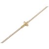 Strassarmband aus Edelstahl Kreuz (Varianta Crystal gold, Balení 1 Stück)