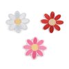 Großer Aufbügler Applikation Blume (Varianta 1 weiß, Balení 1 Stück)