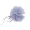 Chiffonblume mit Federn zum Aufnähen und Aufkleben Ø 8-9 cm (Varianta 1 weiß, Balení 1 Stück)