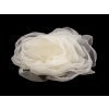 Organza-Rosenblume zum Annähen und Aufkleben, Ø 8 cm (Varianta 1 weiß, Balení 1 Stück)