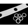 Ösenband für Gardinen mit Klick-Ösen Breite 75 mm (Varianta 2 (8*) weiß, Balení 1 m)