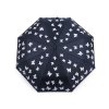 Regenschirm für Damen faltbar Automatik magisch Schmetterlinge (Varianta 3 schwarz, Balení 1 Stück)