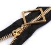 Metallreißverschluss Nr. 5, Länge 70 cm, mit dekorativem Schieber (Varianta schwarz, Balení 1 Stück)