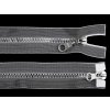 Knochenreißverschluss Nr. 5, 2 Schieber/2-Wege-teilbar, 60 cm, transparent (Varianta Transparent silber, Balení 1 Stück)