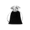 Geschenkbeutel aus Samt, 10 x 13 cm, metallisch (Varianta 1 schwarz silber, Balení 10 Stück)